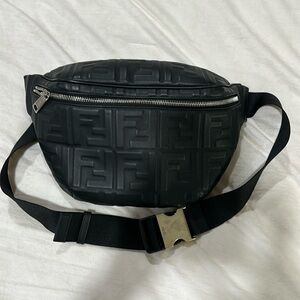 Fendi logo embossed belt bag
